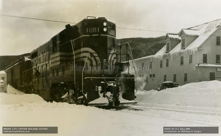 Postcard: Maine Central Railroad #1081 at Bartlett
